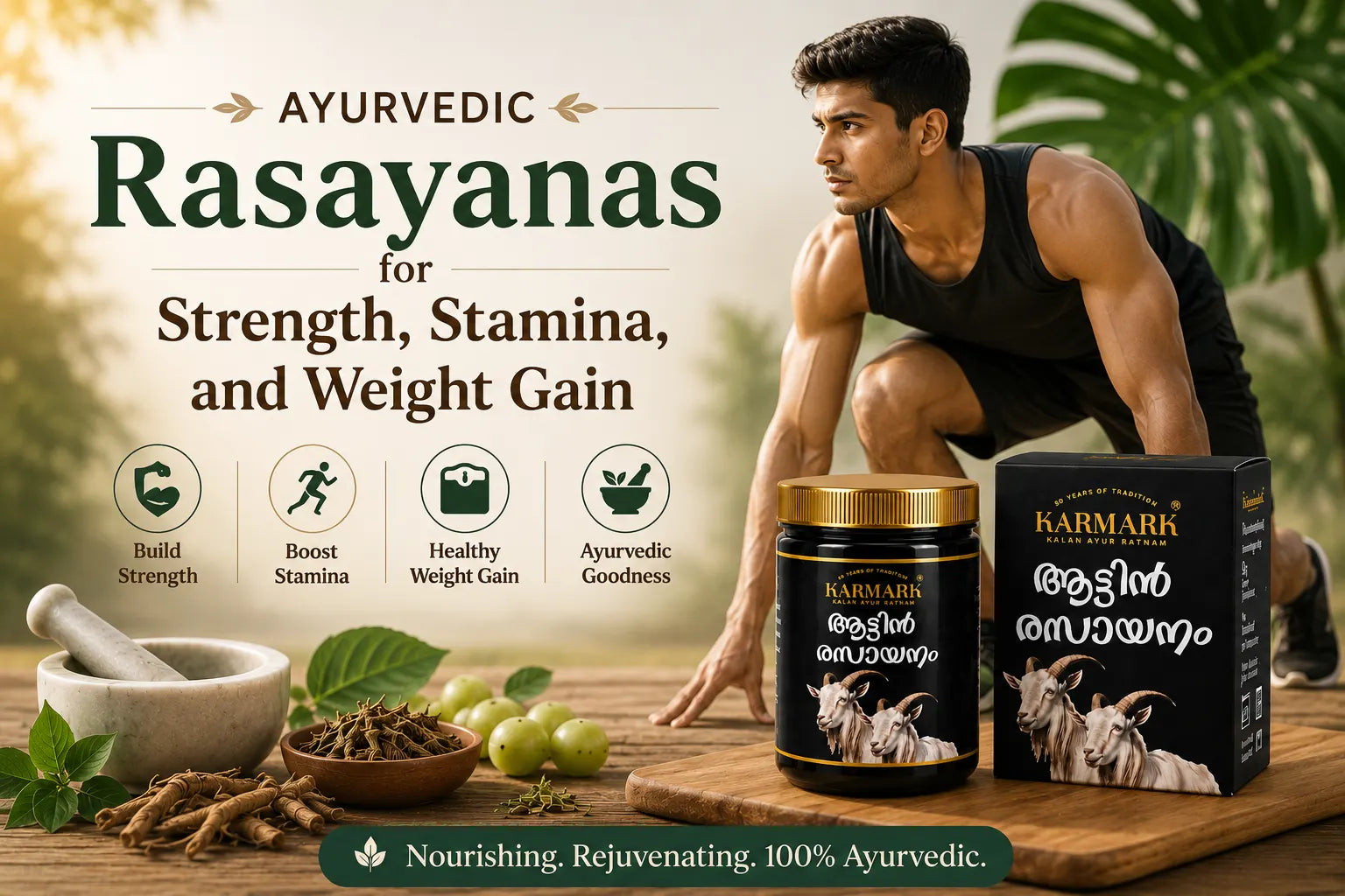 Ayurvedic Rasayanas for Strength, Stamina, and Weight Gain